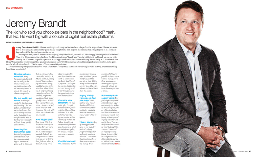 Jeremy Brandt interviewed by Fort Worth, Inc. Magazine